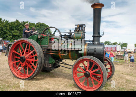 Le moteur à traction Vintage Rallye vapeur Preston, Kent, Angleterre Banque D'Images