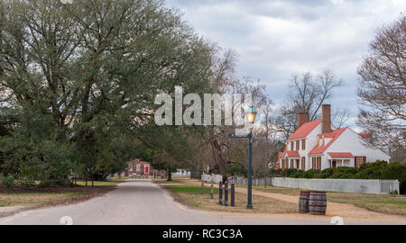 Williamsburg, VA, USA -- le 9 janvier 2019. Photo de la St George Tucker House à Colonial Williamsburg, VA. Restauré en 1930-1931, il a été le premier ho Banque D'Images