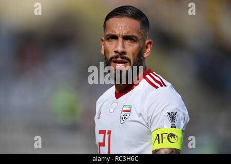 Abu Dhabi, Emirats Arabes Unis. Credit : MATSUO. Jan 12, 2019. Ashkan Dejagah (IRN) Football/soccer : AFC Asian Cup 2019 ÉMIRATS ARABES UNIS, Groupe F match entre le Vietnam - République Islamique d'Iran à Al Nahyan Stadium à Abu Dhabi, Emirats Arabes Unis. Credit : MATSUO .K/AFLO SPORT/Alamy Live News Banque D'Images