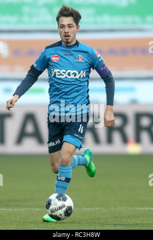 VELSEN , 13-01-2018 , Telstar - Helmond Sport , Rabobank IJmond Stadion , Football , Keuken Kampioen Divisie , saison 2018 / 2019. Helmond Sport player Joeri Poelmans (capitaine) pendant le match Telstar - Helmond Sport (1-1) Banque D'Images