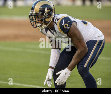 Oakland, Californie, USA. Août 14, 2015. Saint Louis Rams Trumaine évoluait Johnson (22) le vendredi 14 août 2015, à Oakland, Californie. Les raiders battu les Rams 18-3 dans un match pré-saison. Crédit : Al Golub/ZUMA/Alamy Fil Live News Banque D'Images