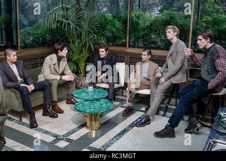 Milan, Italie. 13 Jan, 2019. Milan Fashion Week mode homme Automne Hiver 2019/2020. TOD'S présentation. Dans la photo : Modèle : Crédit Photo Agency indépendante/Alamy Live News Banque D'Images