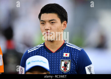 Ritsu Doan (JPN), le 13 janvier 2019 - Football / Soccer : AFC Asian Cup 2019 ÉMIRATS ARABES UNIS, Groupe F match entre Oman 0-1 Japon à Zayed Sports City Stadium à Abu Dhabi, Emirats Arabes Unis. (Photo de MATSUO.K/AFLO SPORT) Banque D'Images