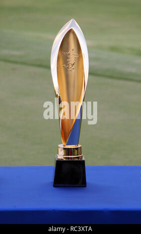 Honolulu, Hawaii, USA. 13 Jan, 2019. Trophée pour le Sony Open PGA au Waialae Country Club à Honolulu, HI - Michael Sullivan/CSM Crédit : Cal Sport Media/Alamy Live News Banque D'Images