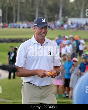 Honolulu, Hawaii, USA. 13 Jan, 2019. Matt Kuchar gagnant lors de la ronde finale de la Sony Open PGA au Waialae Country Club à Honolulu, HI - Michael Sullivan/CSM Crédit : Cal Sport Media/Alamy Live News Banque D'Images