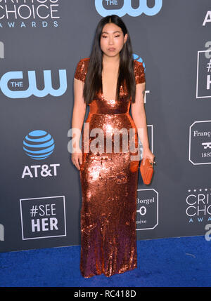 Santa Monica, Californie, USA. 13 Jan, 2019. Awkwafina au 24ième Critics' Choice Awards à Santa Monica. Photo : Paul Smith/Featureflash Crédit : Paul Smith/Alamy Live News Banque D'Images