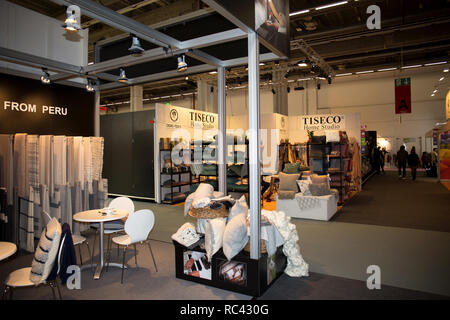 Impressions des plus grandes sociétés internationales dans le salon international de la maison et textiles et du contrat la référence mondiale pour la qualité de la conception de la mission d'en Allemagne Banque D'Images