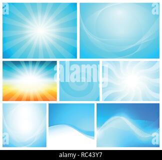Ensemble de couleur bleu fond abstrait. Illustrations vectorielles brillant avec un style moderne style différent pour les cartes, et d'écran. écorcheurs Illustration de Vecteur