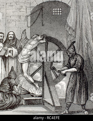 Inquisition. Instrument de torture. Roue de la fortune. Banque D'Images