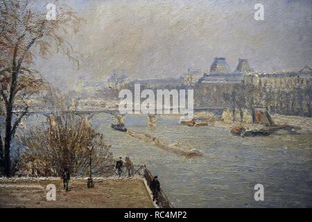 ARTE SIGLO XIX. FRANCIA. CAMILLE PISSARRO (1830-1903). Pintor francés fundador del impresionismo. 'VISTAS DEL SENA Y EL LOUVRE DESDE EL PONT-NEUF', 1903. Museo Carlsberg Glyptotek. Copenhague. Dinamarca. Norte Europa. Banque D'Images