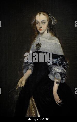 Gerard Ter Borch (1617-1681). Peintre hollandais. Portrait de Catarina van Leunink, 1662-1663. Le Musée de l'Ermitage. Saint Petersburg. La Russie. Banque D'Images