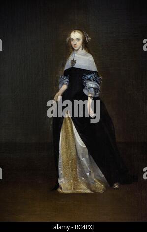 Gerard Ter Borch (1617-1681). Peintre hollandais. Portrait de Catarina van Leunink, 1662-1663. Le Musée de l'Ermitage. Saint Petersburg. La Russie. Banque D'Images