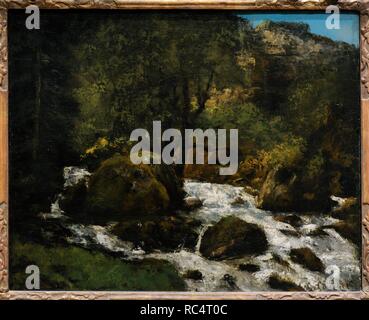 Gustave Courbet (1819-1877). Le peintre français. Un ruisseau dans la forêt, Jura, ca.1865. Galerie nationale. Oslo. La Norvège. Banque D'Images