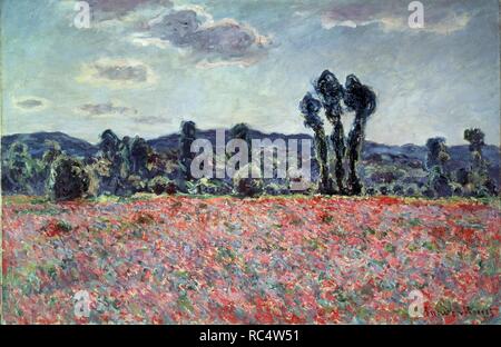 Champ de coquelicots. Musée : Etat de l'Ermitage, Saint-Pétersbourg. Auteur : MONET, CLAUDE. Banque D'Images