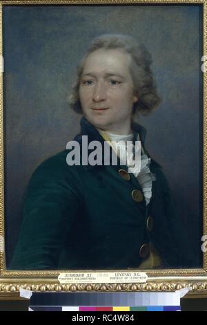 Portrait du poète Ivan Ivanovitch Dmitriev (1760-1837). Musée : la Galerie nationale Tretiakov (Moscou). Auteur : Levitsky, Dmitri Grigorievich. Banque D'Images