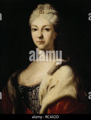 Portrait de la grande-duchesse Natalia Alexeïevna de Russie (1673-1716), sœur du tsar Pierre le Grand. Musée : Etat de l'Ermitage, Saint-Pétersbourg. Auteur : Nikitin, Ivan Nikititch. Banque D'Images