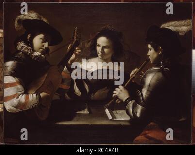 Les concerts. Musée : Etat de l'Ermitage, Saint-Pétersbourg. Auteur : PRETI, Mattia. Banque D'Images