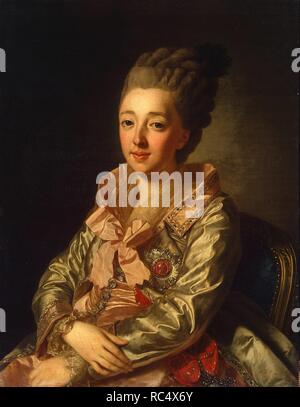 Portrait de la grande-duchesse Natalia Alexeyevna de Russie (1755-1776), La Princesse Wilhelmina Louisa de Hesse-Darmstadt. Musée : Etat de l'Ermitage, Saint-Pétersbourg. Auteur : ROSLIN, ALEXANDER. Banque D'Images