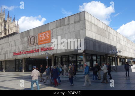 Le Römisch-Germanisches Museum de Cologne, un musée dédié à l'histoire romaine et d'archéologie à proximité de la cathédrale de Cologne. Banque D'Images