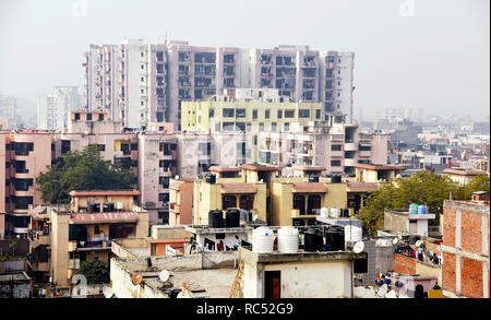 Immeuble d'habitations à Delhi Banque D'Images