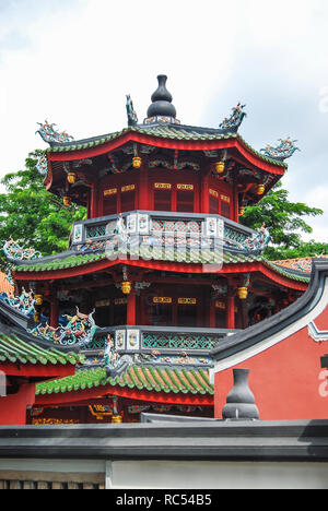 Temple Thian Hock Keng, Telok Ayer street, Singapour Banque D'Images