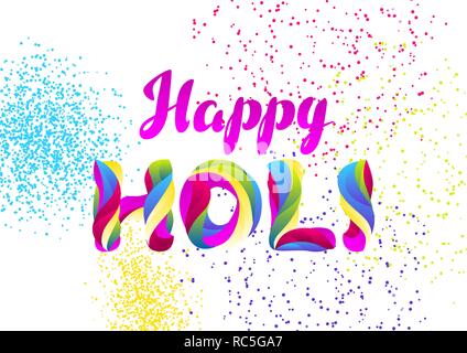 Happy Holi fond coloré. Illustration de Vecteur