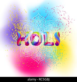 Happy Holi fond coloré. Illustration de Vecteur