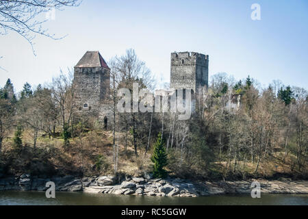 Ruines du château Burgruine Lichtenfels (Lichtenfels), Peygarten-Ottenstein bei Zwettl, Waldviertel, Autriche Banque D'Images
