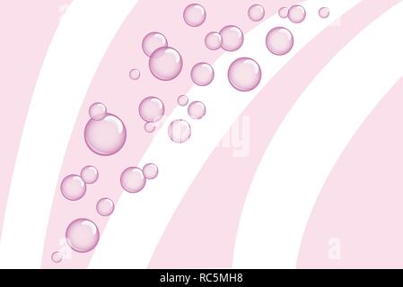 Bulles de savon rose sur fond blanc et rose illustration vecteur EPS10 Illustration de Vecteur