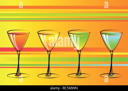 Des cocktails colorés party background vector illustration EPS10 Illustration de Vecteur