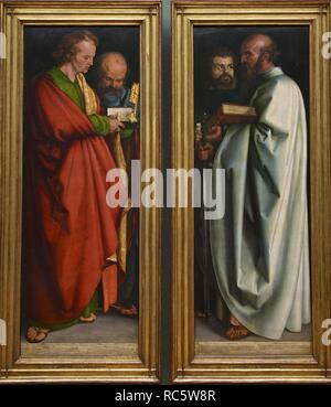 Les quatre apôtres. Musée : Alte Pinakothek, Munich. Auteur : Dürer, Albrecht. Banque D'Images