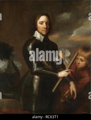 Portrait d'Oliver Cromwell (1599-1658). Musée : collection privée. Auteur : WALKER, ROBERT. Banque D'Images