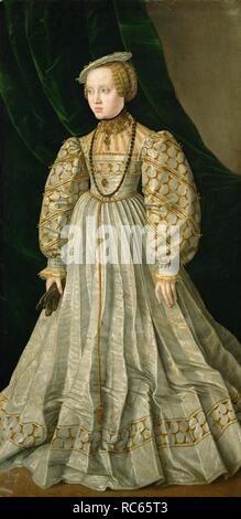 L'archiduchesse Anne d'Autriche (1528-1590), fille de l'empereur Ferdinand I. Musée : château d'Ambras, Innsbruck. Auteur : JAKOB SEISENEGGER,. Banque D'Images