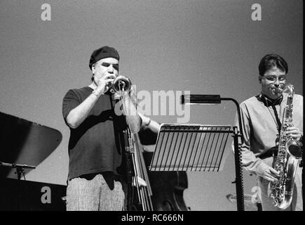 Randy Brecker, Brecon Jazz Festival, Brecon, Wales, août 1998. Créateur : Brian O'Connor. Banque D'Images