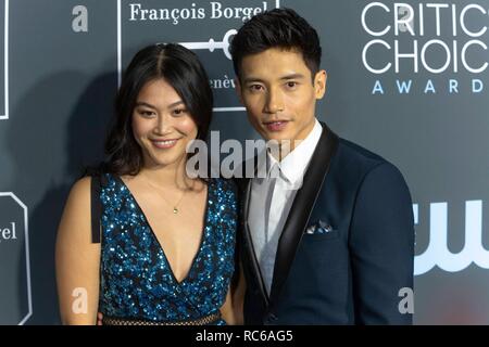 Santa Monica, Californie, USA. 13 Jan 2019. Dianne Doan et Manny Jacinto assister à la 24e édition du Critics' Choice Awards au Barker Hangar à Santa Monica, Los Angeles, Californie, USA, le 13 janvier 2019. | conditions dans le monde entier : dpa Crédit photo alliance/Alamy Live News Banque D'Images