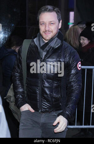 New York, NY, USA. 14 Jan, 2019. James McAvoy à Good Morning America la promotion de son nouveau film, le verre le 14 janvier 2019 à New York. Credit : Rw/media/Alamy Punch Live News Banque D'Images