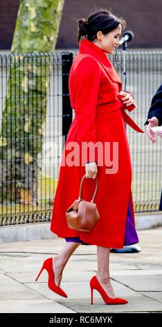 Birkenhead, UK. 14 janvier, 2019. Meghan, La Duchesse de Sussex à Hamilton Square à Birkenhead, le 14 janvier 2019, à respecter un certain nombre d'organisations locales qui appuient et l'autonomisation des groupes au sein de la communauté Photo : Albert Nieboer/ Pays-Bas OUT/Point de vue OUT | Crédit : afp photo alliance/Alamy Live News Banque D'Images