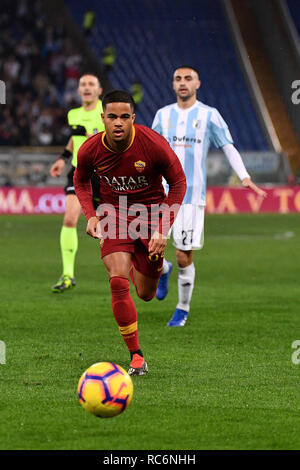 Foto Alfredo Falcone - LaPresse14/01/2019 Roma ( CalcioRoma Italia)Sport - Virtus EntellaTim Cup 2018 - 2019 Stadio Olimpico di RomaNella photo:kluivertPhoto Alfredo Falcone - LaPresse14/01/2019 Roma (Italie)Sport SoccerRoma EntellaTim - Virtus Cup 2018 2019 - Stade Olympique de RomaIn le pic:kluivert Banque D'Images