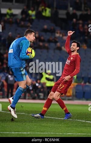 Foto Alfredo Falcone - LaPresse14/01/2019 Roma ( CalcioRoma Italia)Sport - Virtus EntellaTim Cup 2018 - 2019 Stadio Olimpico di RomaNella photo:pastorePhoto Alfredo Falcone - LaPresse14/01/2019 Roma (Italie)Sport SoccerRoma EntellaTim - Virtus Cup 2018 2019 - Stade Olympique de RomaIn le pic:pastore Banque D'Images