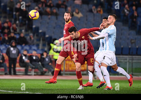 Foto Alfredo Falcone - LaPresse14/01/2019 Roma ( CalcioRoma Italia)Sport - Virtus EntellaTim Cup 2018 - 2019 Stadio Olimpico di RomaNella photo:marcanoPhoto Alfredo Falcone - LaPresse14/01/2019 Roma (Italie)Sport SoccerRoma EntellaTim - Virtus Cup 2018 2019 - Stade Olympique de RomaIn le pic:marcano Banque D'Images