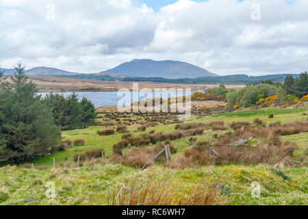 Vue magnifique au bord de l'eau autour dans le Connemara, un district en Irlande Banque D'Images