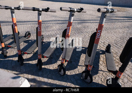 Dockless VOI pour la location de scooters électriques Banque D'Images