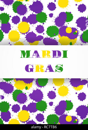 Carnaval Mardi Gras party background. Fat Tuesday. Vector illustration. Banque D'Images