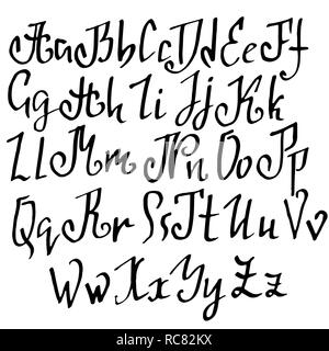 Grunge vieux pen gothic. Blackletter script. Vector illustration. Illustration de Vecteur