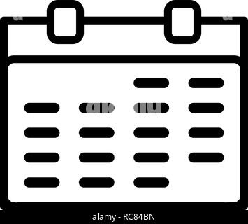 Vector Icône Calendrier Illustration de Vecteur