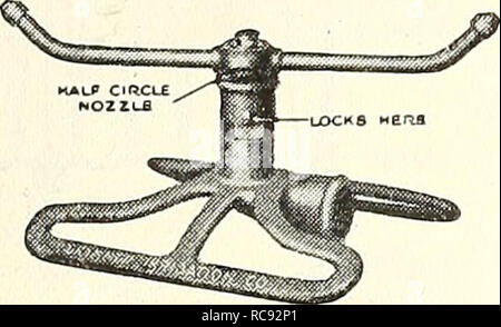 . Dreer's garden book 1931. Les catalogues de graines de pépinière ; catalogues ; Matériel et fournitures de jardinage graines de fleurs ; Catalogues Catalogues ; Graines de legumes fruits ; Catalogues Catalogues de graines. Le Roi de la pluie "sprinkleur Mor-pluie" Sprinkler sprinkleurs, pelouse. Nous sommes inscription mais trois des nombreuses variétés que nous avons en stock. Une liste complète sera envoyée sur demande. Ring arroseur. Un anneau de 8 pouces, fait de laiton lourd, donnant un finement divisé, bien répartis de la brume, le prix, le 100 Roi de la pluie. La pluie King est difierent de toute autre arroseur. Renouvelables ou à l'arrêt -pulvérisation fine ou grossière, Banque D'Images
