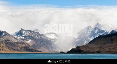 King Edward Cove, Grytviken, Cumberland Bay, la Géorgie du Sud, l'Antarctique Banque D'Images