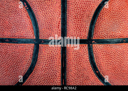 Une partie de l'ancien terrain de basket-ball ball Banque D'Images