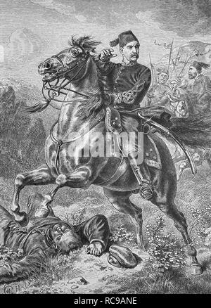 Soliman Pacha, 1838-1892, officier Ottoman, active pendant la guerre Serbian-Turkish en 1876 et la guerre russo-turque de 1877-1878 Banque D'Images
