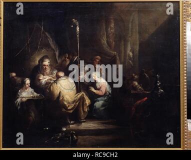 La circoncision de Christ. Musée : Musée d'art de l'État, Tula. Auteur : Dietrich, Christian Wilhelm Ernst. Banque D'Images